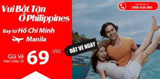 Trải nghiệm hành trình bay HCM – Manila vé Air Asia chỉ từ 69 USD ưu đãi Air Asia KM vé đến Manila