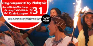 Bạn có hứng thú với vé Air Asia bay Malaysia chỉ từ 31 USD/chiều? Air Asia KM vé đi Malaysia giá rẻ