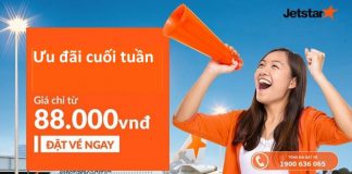 Hốt vé từ 88.000Đ của Jetstar Pacific, bay bất cứ đâu bạn muốn Jetstar Pacific KM cuối tuần