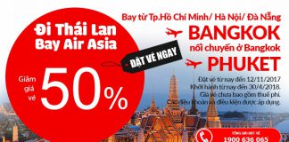 Cơ hội đến Bangkok siêu tiết kiệm – Vé Air Asia giảm đến 50% Vé bay Bangkok giảm đến 50% siêu tiết kiệm!