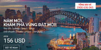 Đón năm mới 2018, bay đến Úc – Đông Bắc Á cùng Air Asia vé 1 chiều chỉ từ 156 USD Mừng năm mới 2018, Air Asia KM vé chỉ từ 156 USD