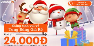 Giáng sinh ấm áp với siêu KM của Jetstar – Giá vé một chiều chỉ từ 24.000 Đ Jetstar mở bán vé 1 chiều chỉ từ 24.000 Đ