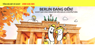 Scoot mở bán vé 1 chiều đến Berlin Đức chỉ từ 299 USD ưu đãi Scoot khuyến mãi vé đi Đức giá rẻ