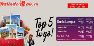 Du lịch châu Á bá đạo, vé Malindo Air một chiều chỉ từ 35 USD chưa thuế phí Malindo Air mở bán vé một chiều chỉ từ 35 USD