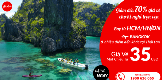 Đi Thái thoải mái, vé Air Asia một chiều chỉ từ 35 USD siêu tiết kiệm Đặt vé Air Asia đi Thái Lan giá rẻ