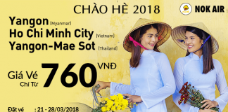 Hè bay rộn ràng, vé Nok Air một chiều rẻ phấn khích chỉ từ 35 USD Khuyến mại chào hè của Nok Air