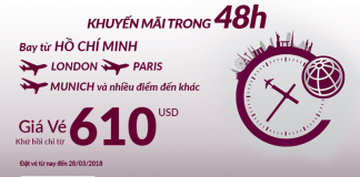 Săn vé Qatar Airways khứ hồi từ 14 triệu đồng siêu rẻ trong duy nhất 2 ngày Đặt vé Qatar Airways khuyến mại