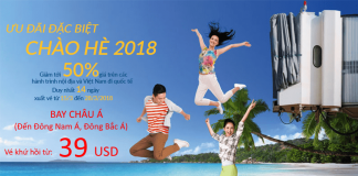 Bay châu Á thật đã – Vietnam Airlines giảm giá đến 50%, vé khứ hồi chỉ từ 39 USD siêu rẻ Vietnam Airlines mở bán vé khứ hồi bay châu Á từ 39 USD
