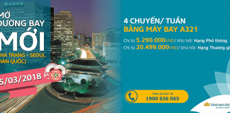 Ưu đãi mới cho đường bay: Nha Trang – Seoul giá khứ hồi từ 5,2 triệu đồng vé Vietnam Airlines Đường bay mới: Cam Ranh - Incheon của Vietnam Airlines