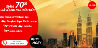 Du lịch châu Á – châu Úc năm 2018 vé Air Asia giảm tới 70% thật bất ngờ Air Asia giảm giá vé đến 70% trong tháng 4