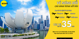 Hốt vé Scoot bay châu Á – châu Úc – châu Âu lâu hơn, vé chỉ từ 35 USD đã thuế phí Đặt vé Scoot từ 35 USD/chiều đã thuế phí