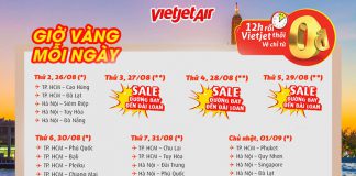 Khuyến mãi tháng 8 bay cùng Vietjet với hàng ngàn vé máy bay 0 đồng Khuyến mãi tháng 8 bay cùng Vietjet với hàng ngàn vé máy bay 0 đồng