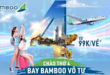 Chào thứ 4 săn vé máy bay Bamboo Airways khuyến mãi chỉ từ 99k Chào thứ 4 săn vé máy bay Bamboo Airways khuyến mãi chỉ từ 99k