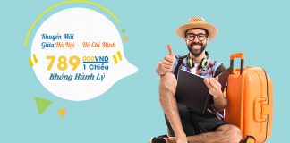 Giá vé chỉ 789.000 VND giá vé ưu đãi không hành lý Hà Nội – Hồ Chí Minh Giá vé chỉ 789.000 VND giá vé ưu đãi không hành lý Hà Nội – Hồ Chí Minh