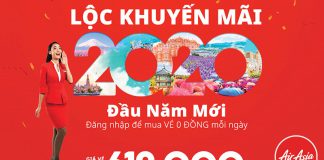 Khuyến mãi đầu năm mới vé máy bay chỉ 0 đồng từ Air Asia Khuyến mãi đầu năm mới vé máy bay chỉ 0 đồng từ Air Asia