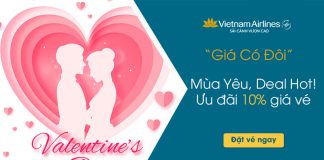 Khuyến mại Valentines của Vietnam Airlines: Mùa yêu – Deal hot Khuyến mại Valentines của Vietnam Airlines: Mùa yêu – Deal hot