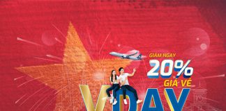 Mừng đại lễ 30/4 – 01/05 Vietravel Airlines khuyến mãi giảm 20% giá vé Mừng đại lễ 30/4 – 01/05 Vietravel Airlines khuyến mãi giảm 20% giá vé