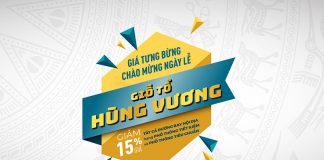 Khuyến mãi giảm 15% giá vé mừng lễ Giỗ Tổ Hùng Vương Vietnam Airlines Khuyến mãi giảm 15% giá vé mừng lễ Giỗ Tổ Hùng Vương Vietnam Airlines