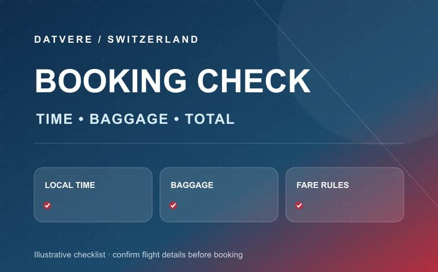 Checklist giờ bay, hành lý và điều kiện giá cho hành trình Zurich về Việt Nam