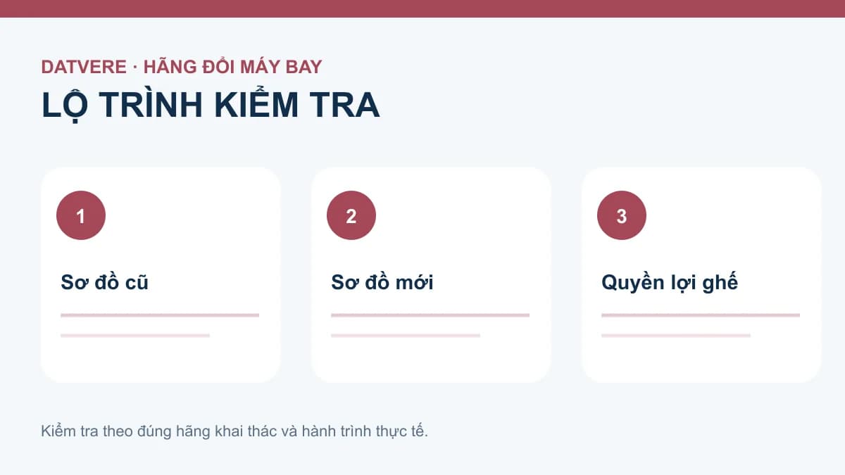Checklist chính cho bài: Đã mua ghế nhưng hãng đổi máy bay: kiểm tra chỗ mới ra sao?
