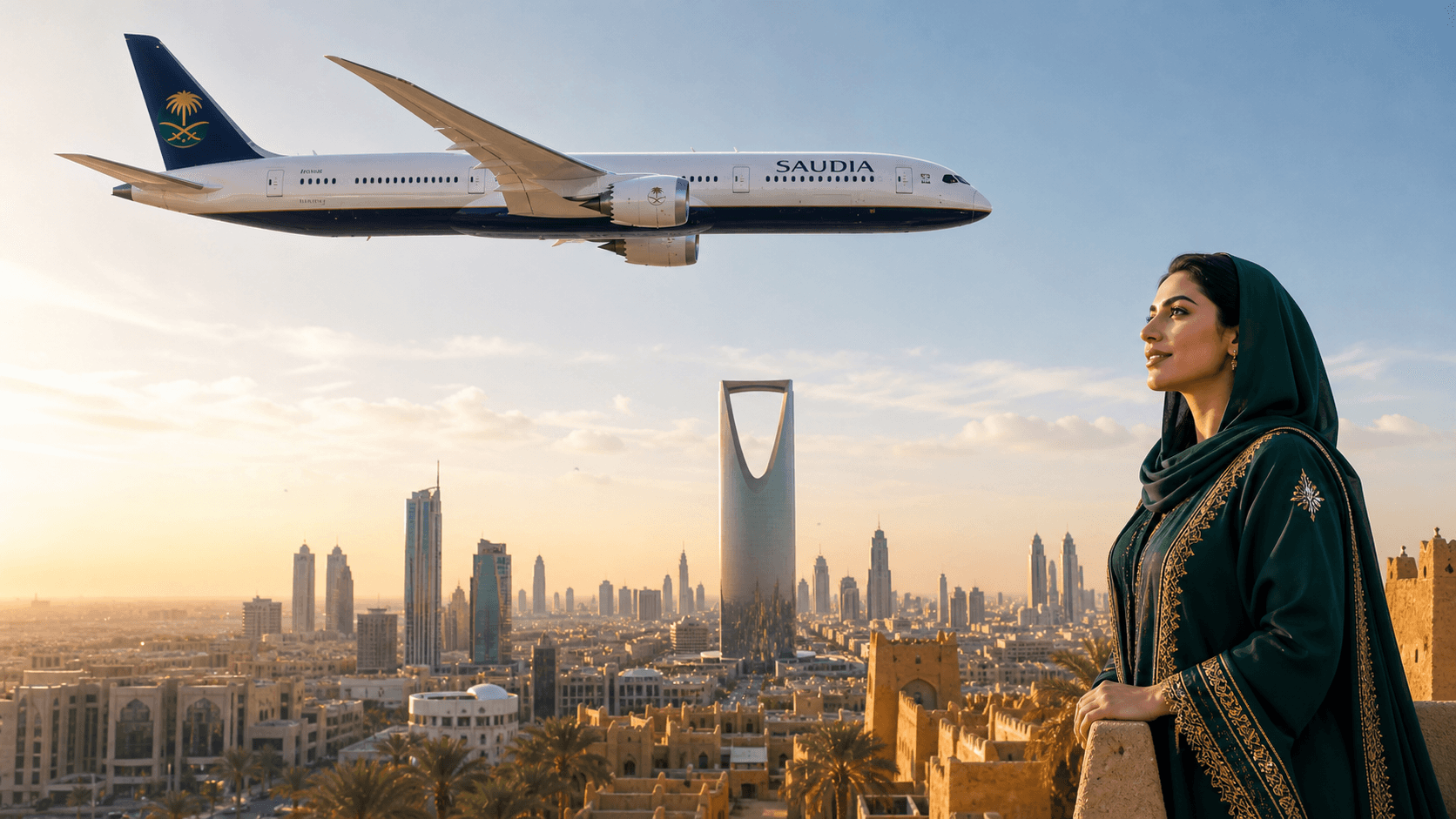 Máy bay Saudia đang bay gần Jeddah và Riyadh