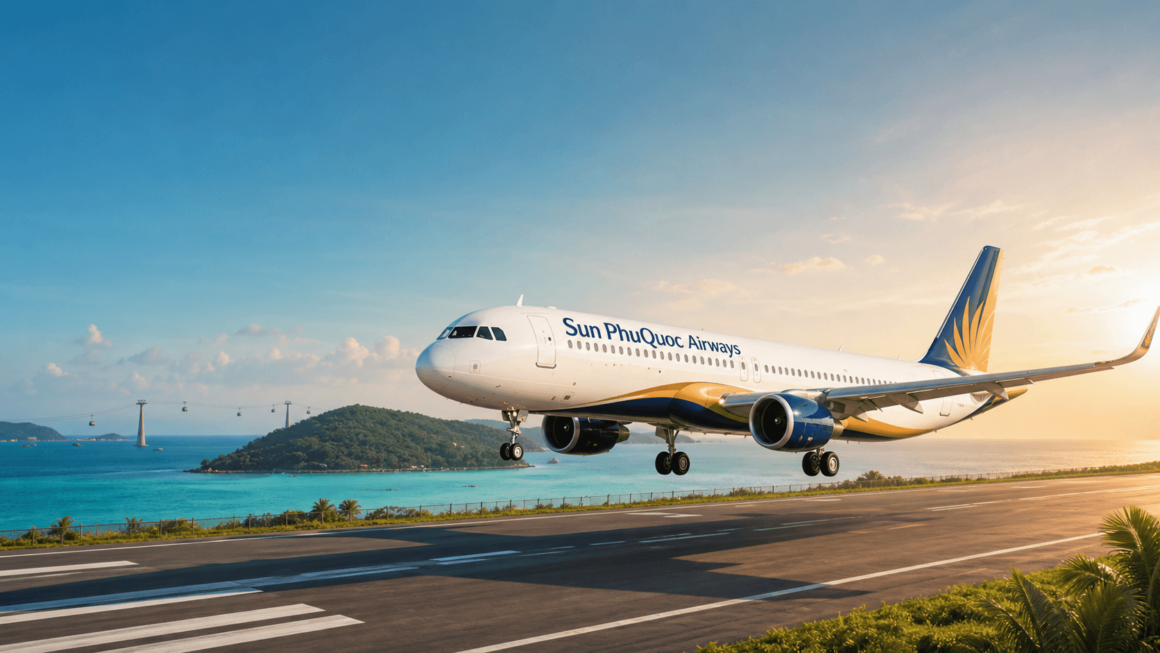 Máy bay Sun PhuQuoc Airways tại sân bay Phú Quốc