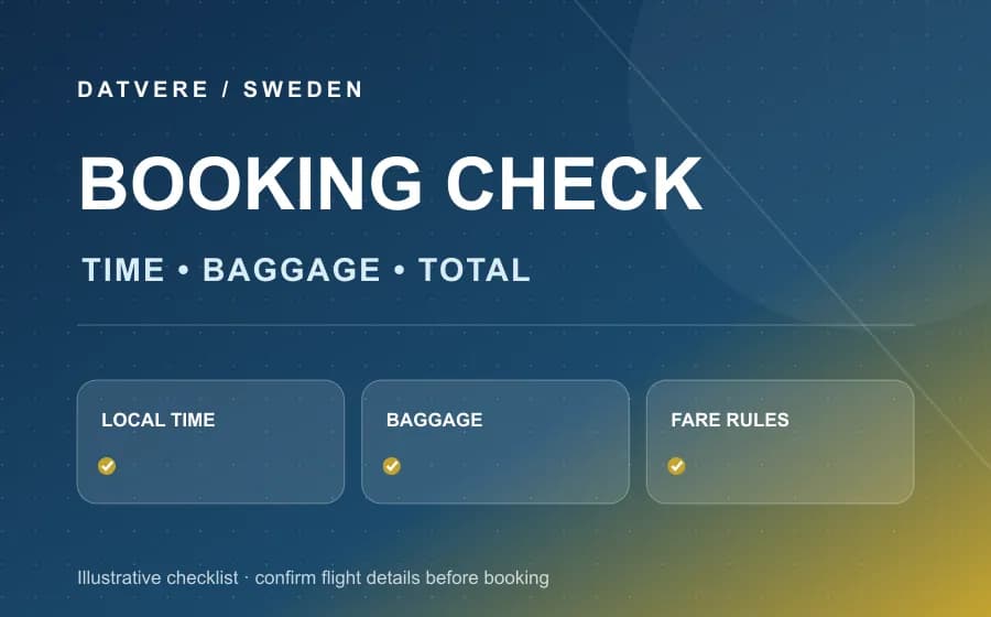Checklist giờ bay, hành lý và điều kiện giá cho hành trình Stockholm về Việt Nam